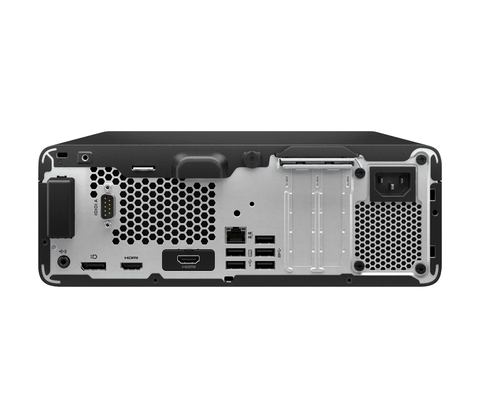 HP Pro Small Form Factor 400 G9 Desktop PC, rear view