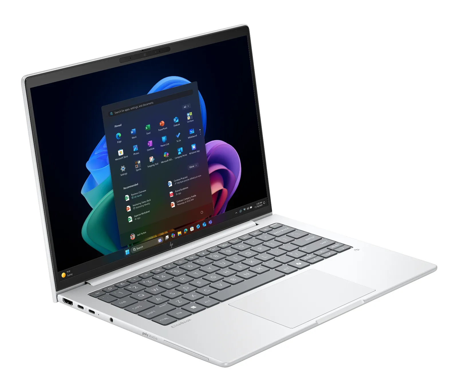 HP EliteBook 8 G1i 14 inch Notebook Next Gen AI PC, right side view