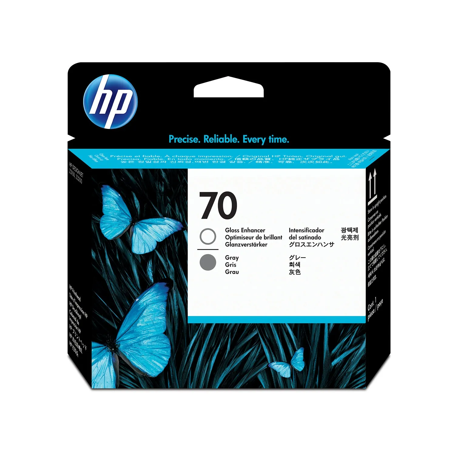 HP 70 Gloss Enhancer and Gray DesignJet Printhead print head