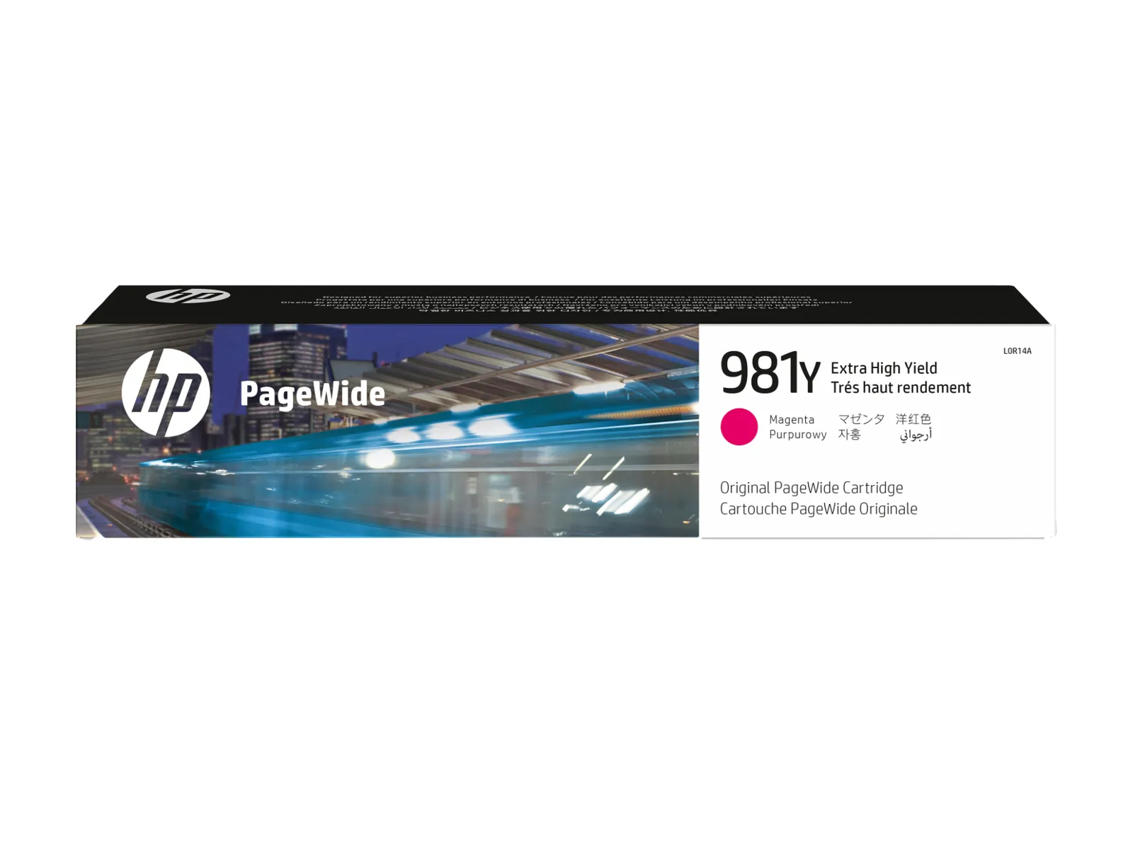 HP 981Y Extra High Yield Magenta Original PageWide Cartridge, front view