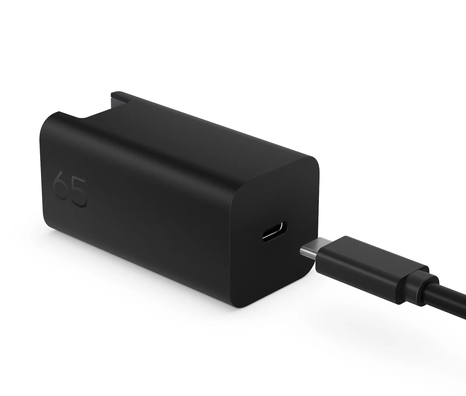 HP 65W GaN Wall Charger, rear view