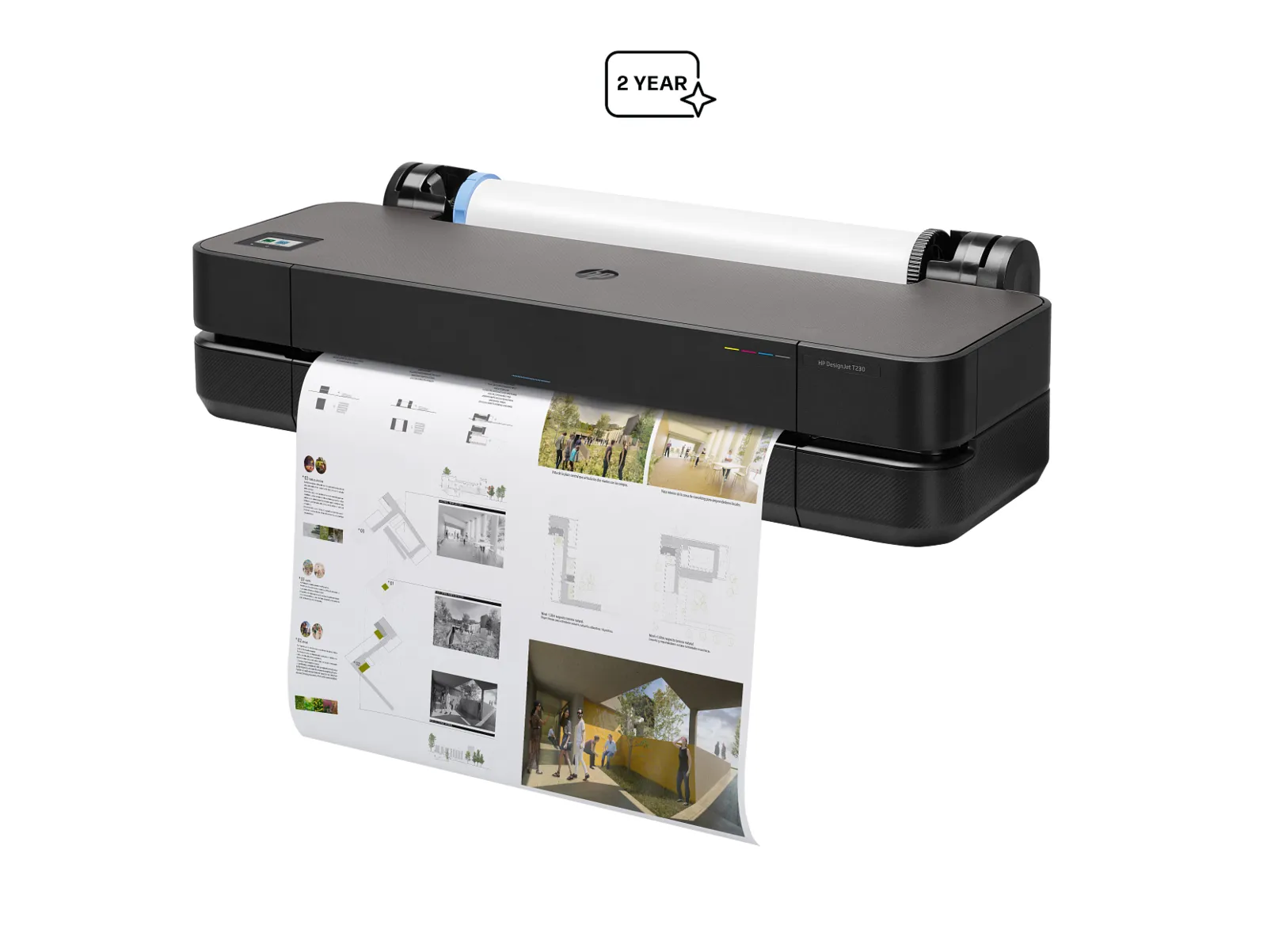 HP DesignJet T230 24-in Printer, right side view