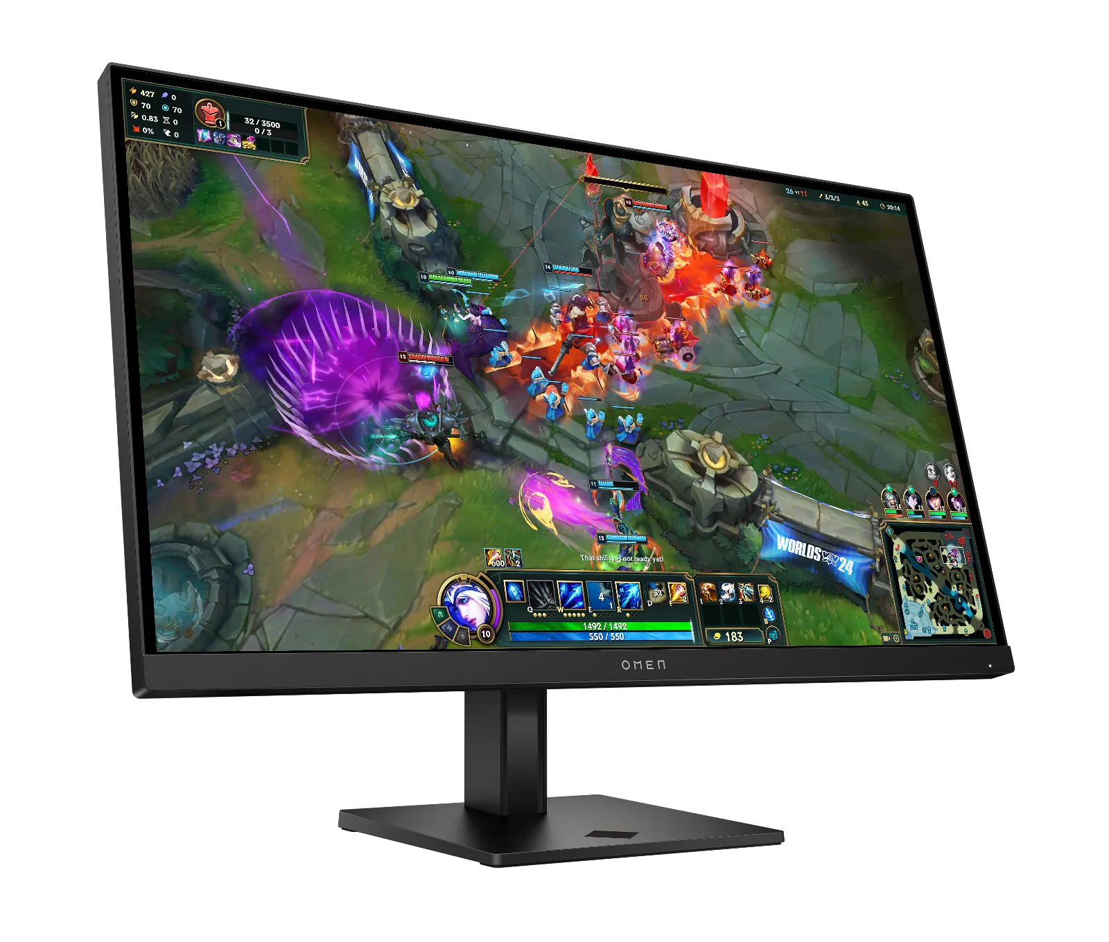 OMEN 27 inch QHD 280Hz Gaming Monitor - OMEN 27qs G2, right side view