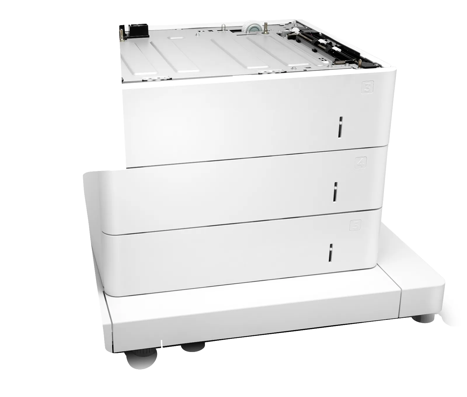 HP LaserJet 3x550-sheet Paper Feeder with Cabinet, right side view