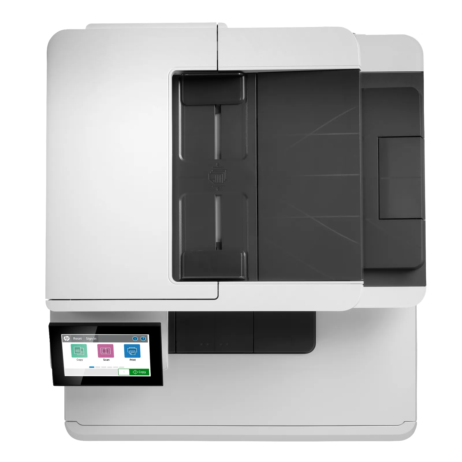 HP Color LaserJet Enterprise MFP M480f, top view
