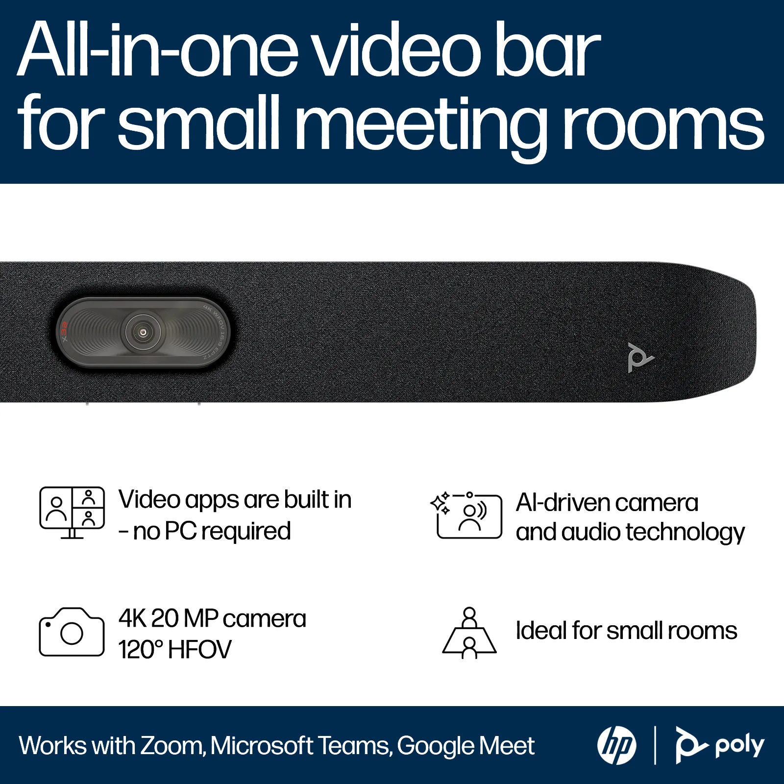 HP Poly Studio X32 video conferencing system