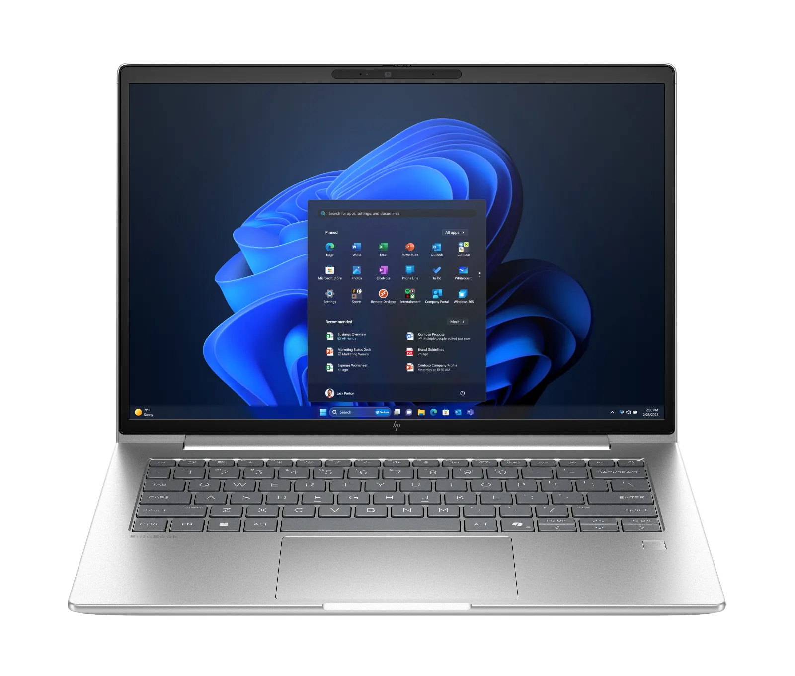 HP EliteBook 6 G1a 14 inch Notebook AI PC, front view