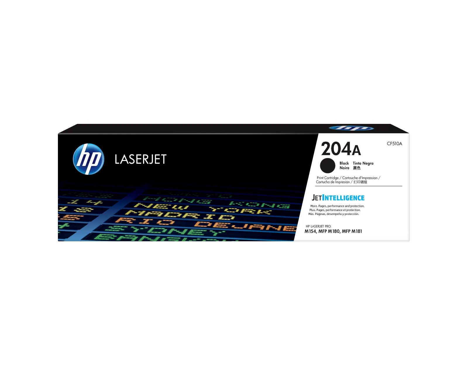 HP 204A Black Original LaserJet Toner Cartridge, front view