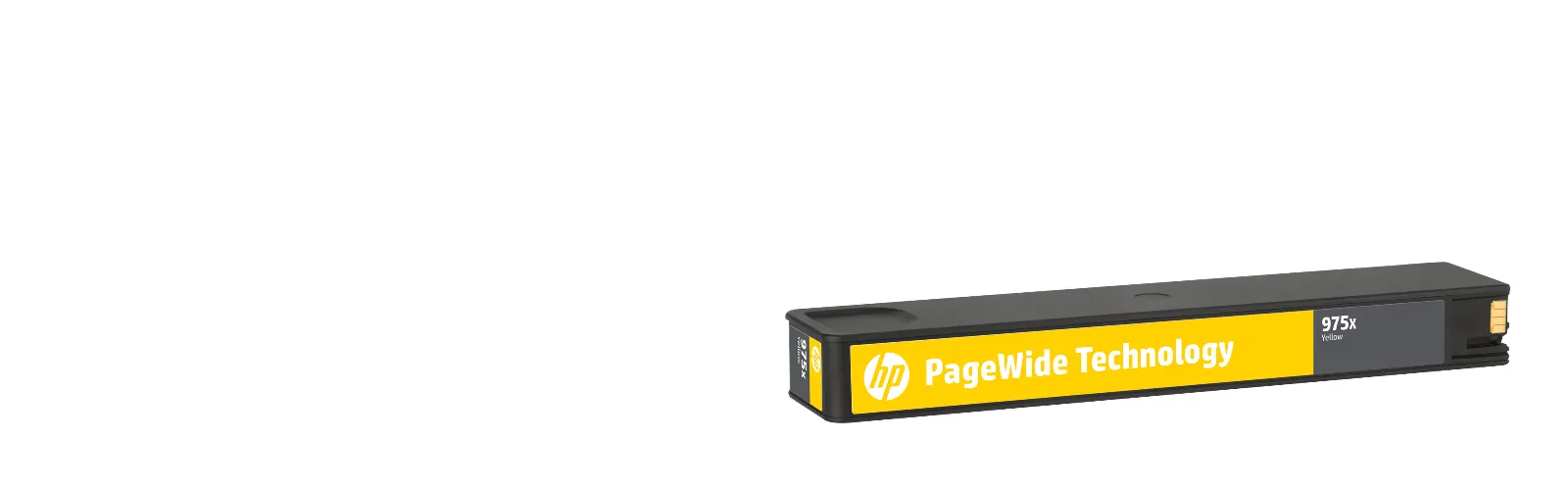 HP 975X High Yield Yellow Original PageWide Cartridge, front view
