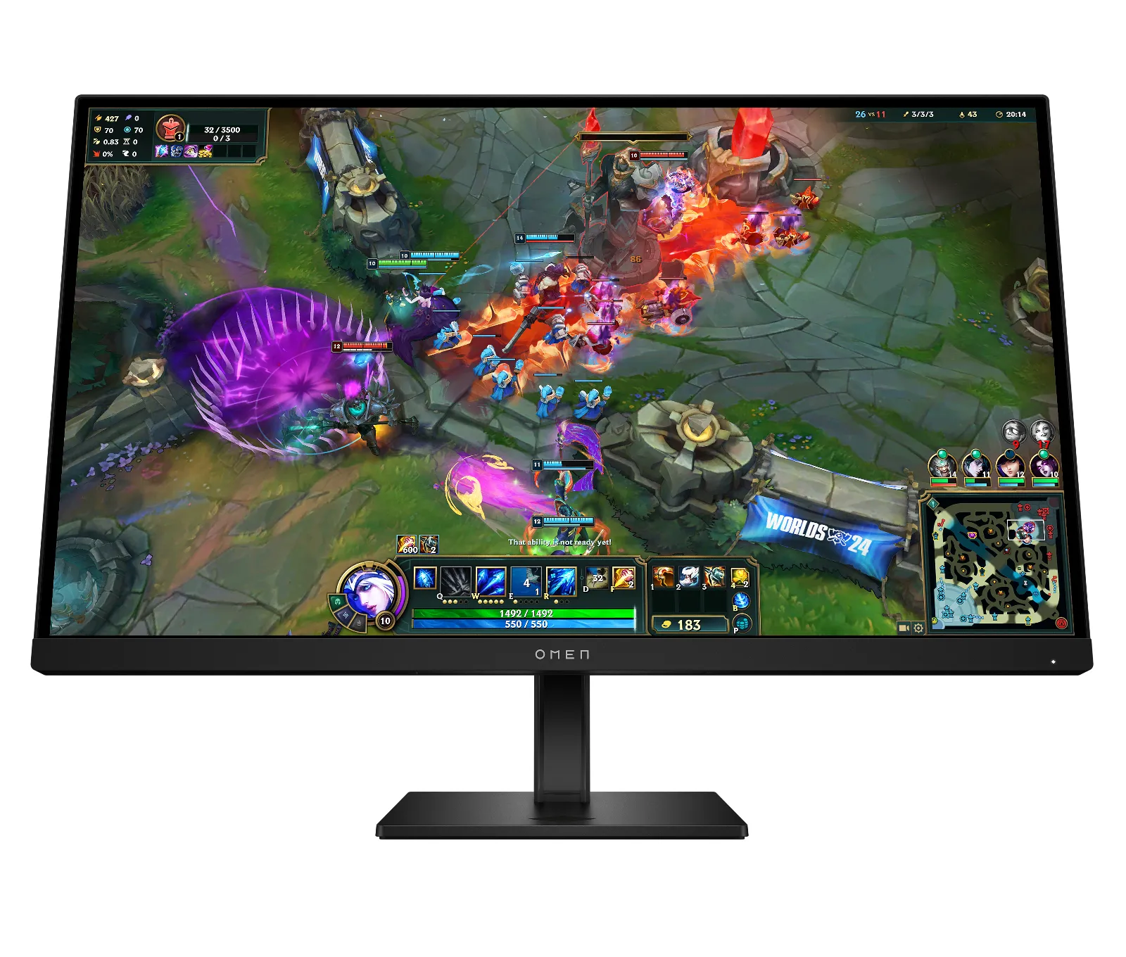 OMEN 27 inch QHD 280Hz Gaming Monitor - OMEN 27qs G2, front view