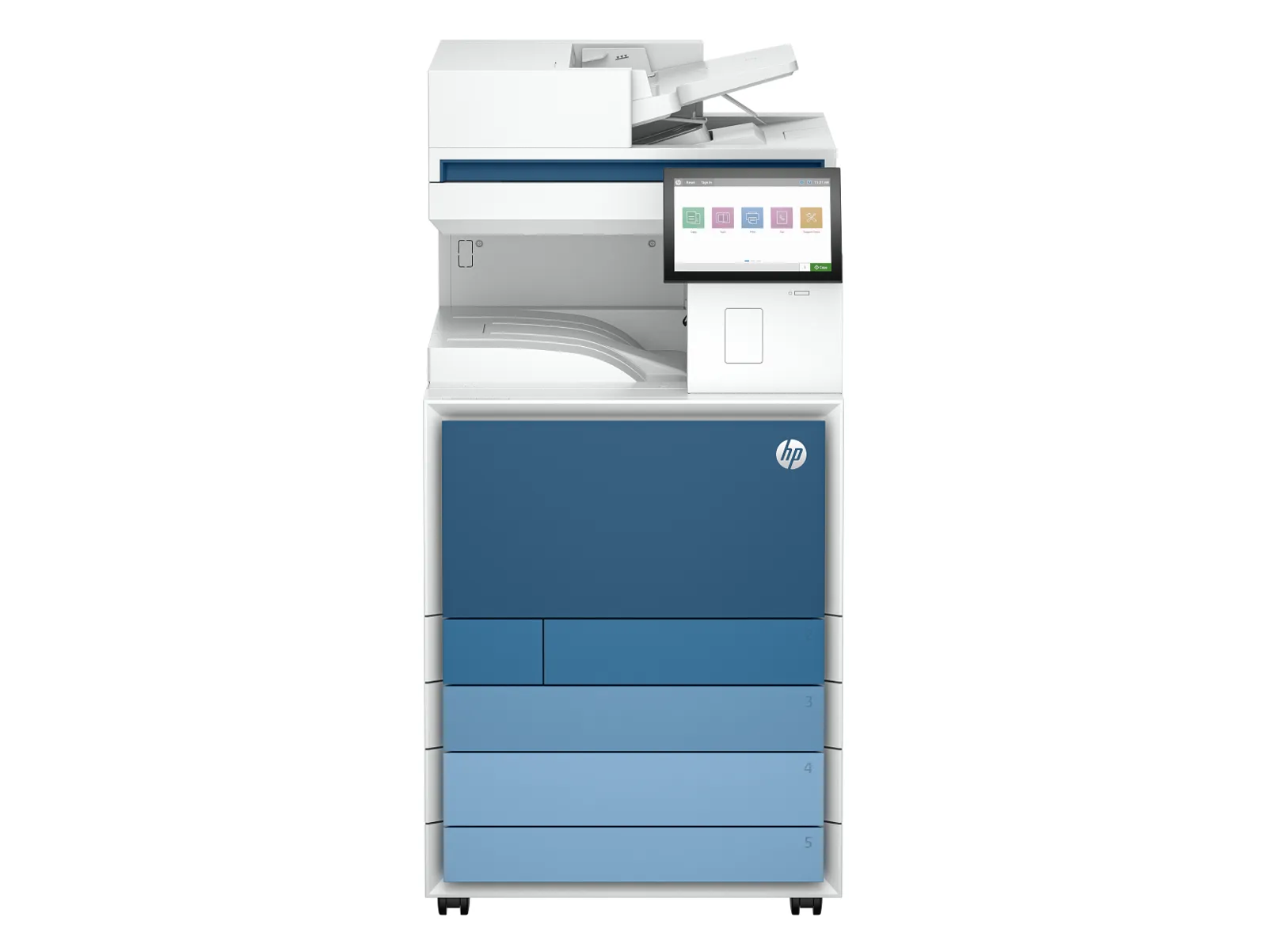 HP Color LaserJet Enterprise MFP 8801dn, front view