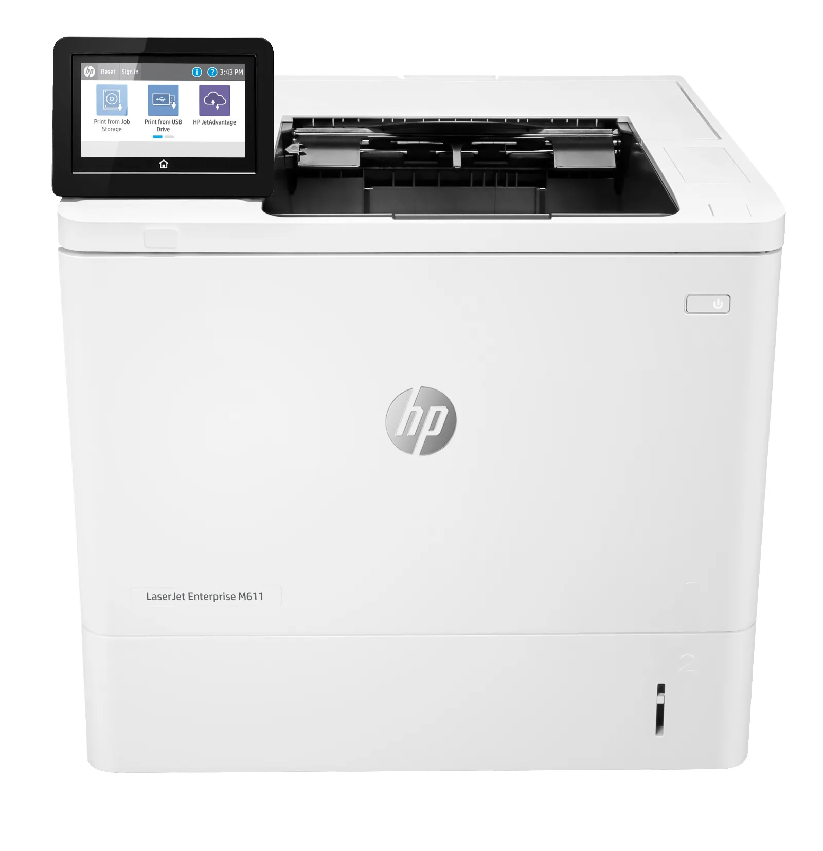 HP LaserJet Enterprise M611dn, front view