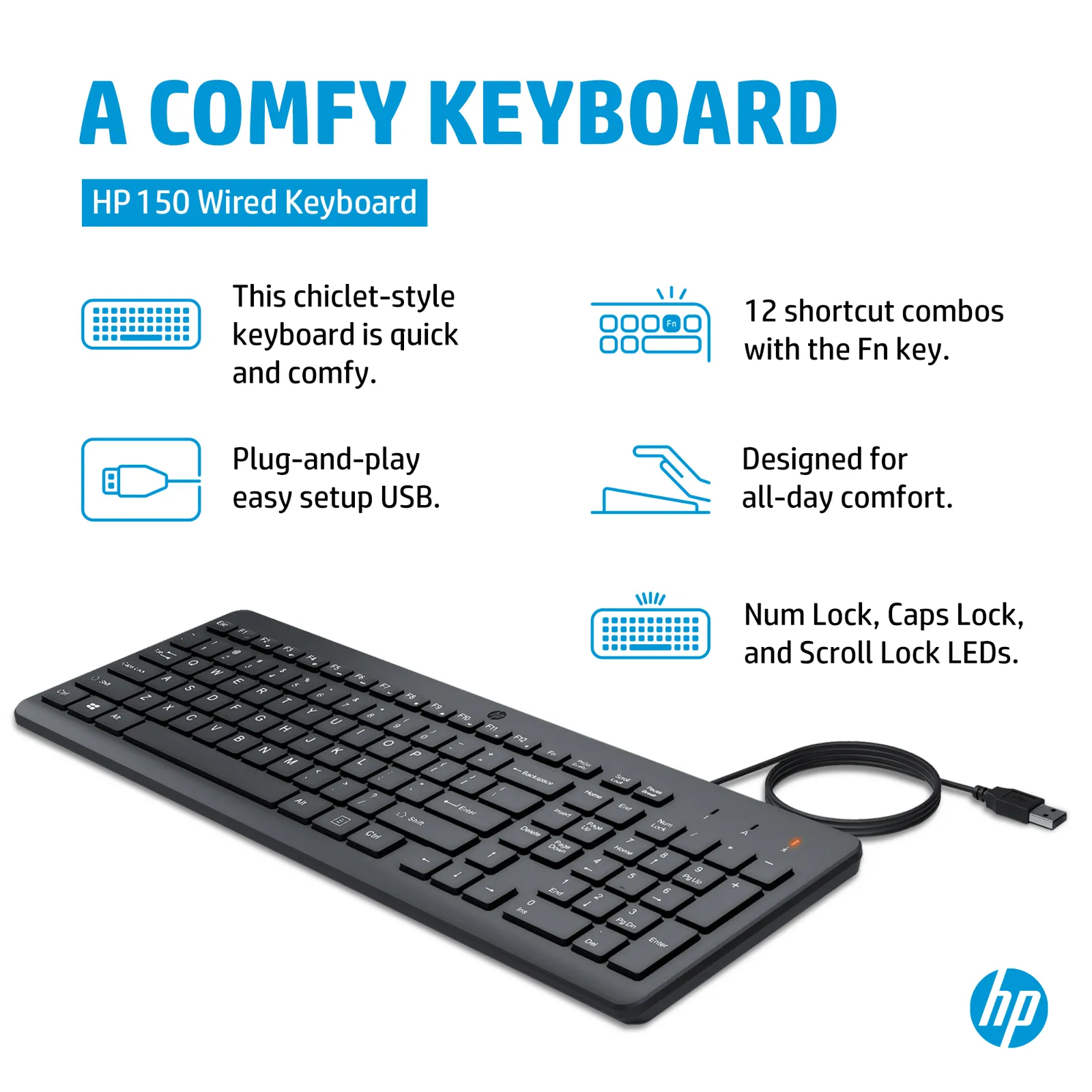 HP 150 USB-A Wired keyboard