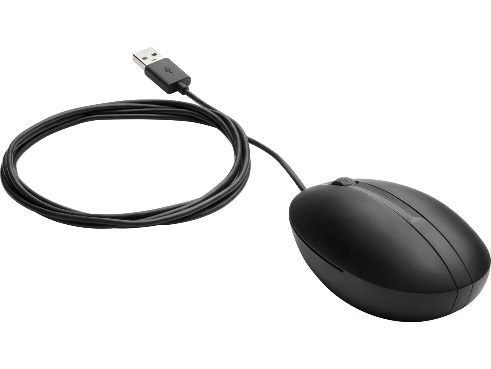 HP Wired Desktop 320M Mouse, right side view