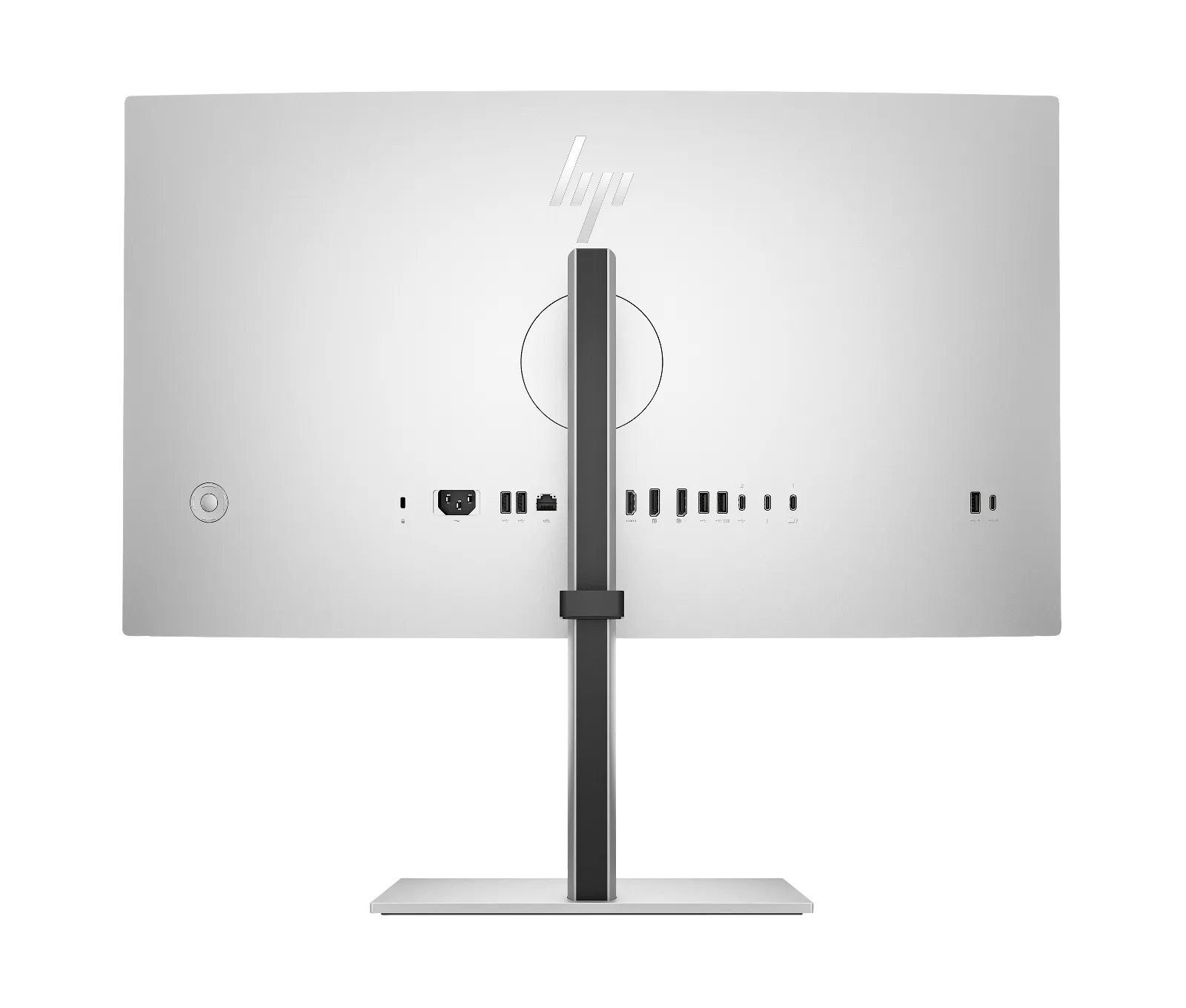 HP Series 7 Pro 27 inch 4K Conferencing Monitor - 727pm, rear view