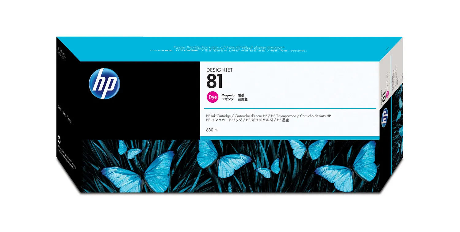 HP 81 680-ml Magenta DesignJet Dye Ink Cartridge print head