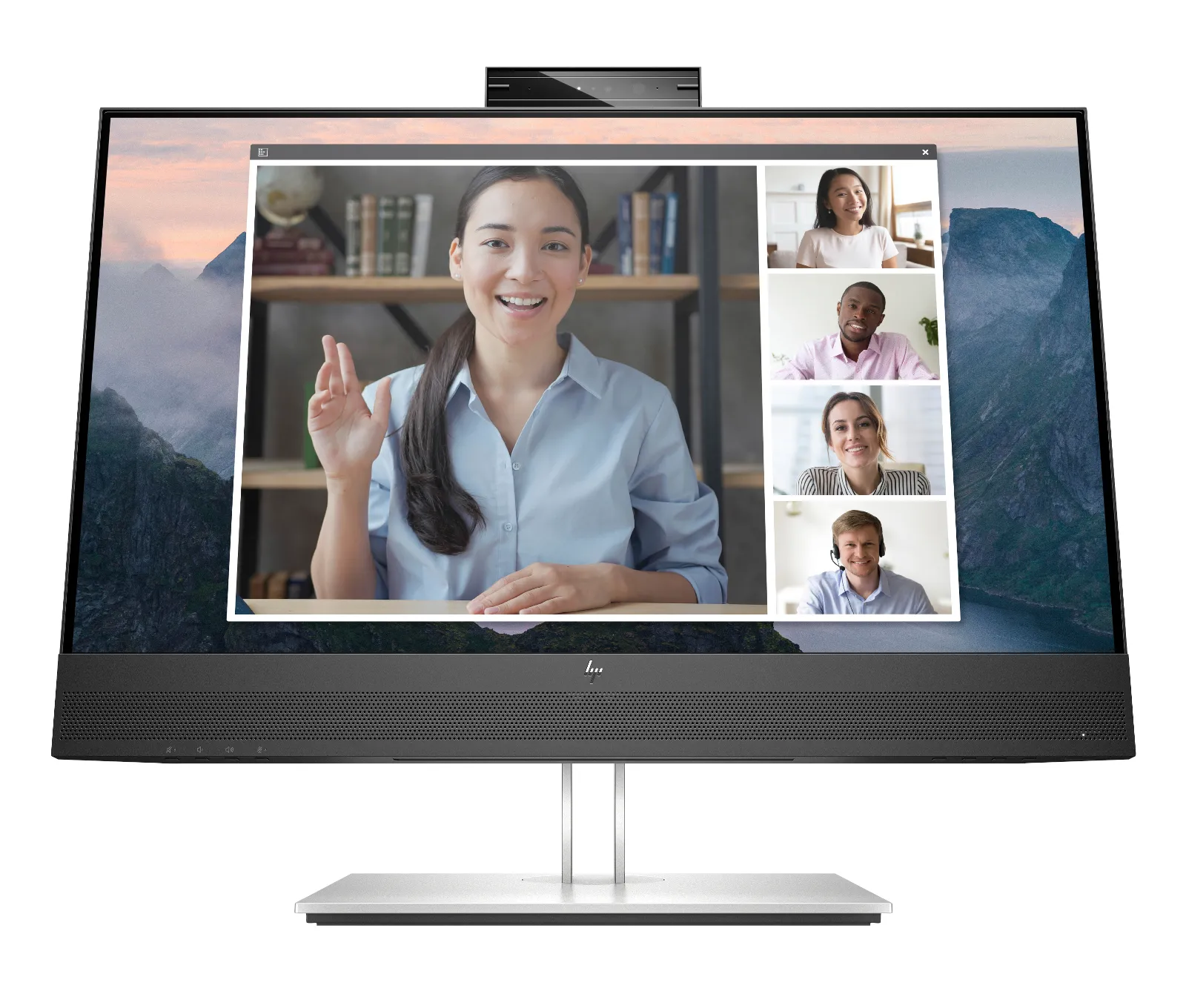 HP E24mv G4 FHD Conferencing Monitor, front view