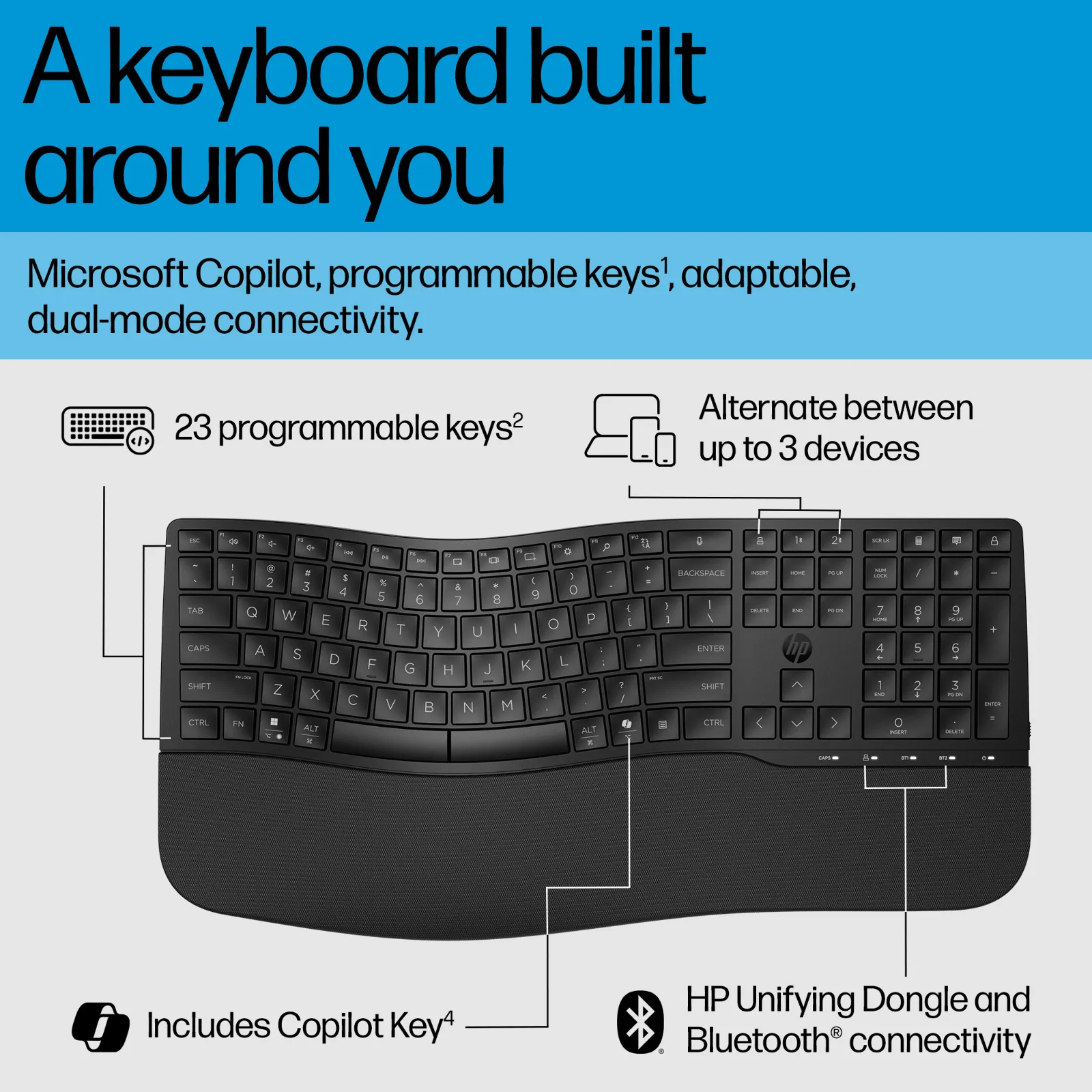 HP 680 Comfort Dual-Mode keyboard