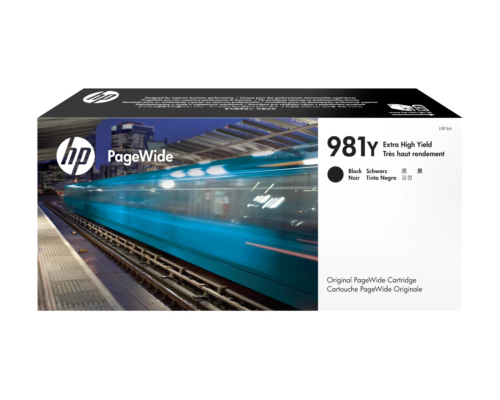 HP 981Y Extra High Yield Black Original PageWide Cartridge, front view