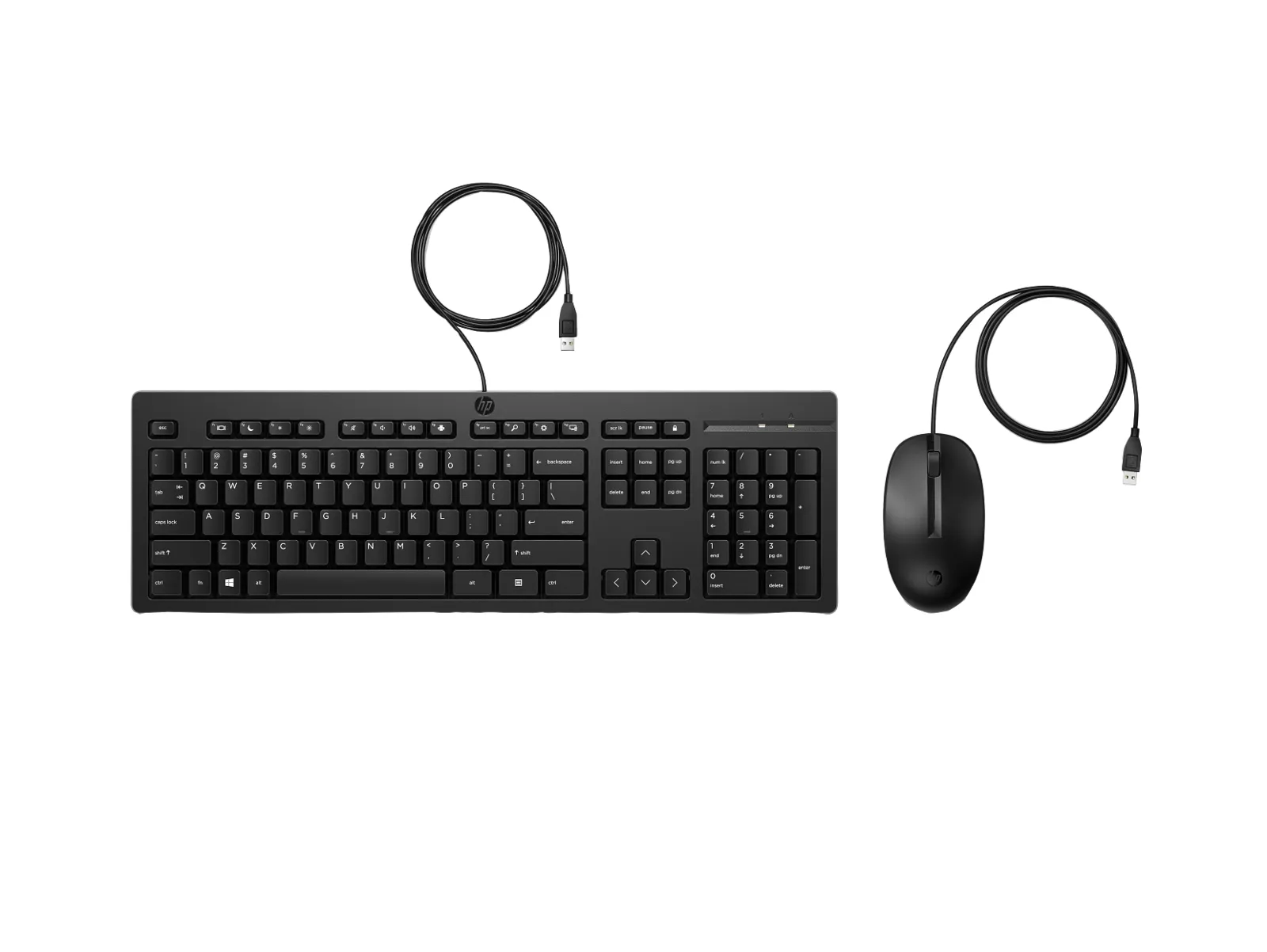 HP 225 Wired Mouse and Keyboard Combo, front view