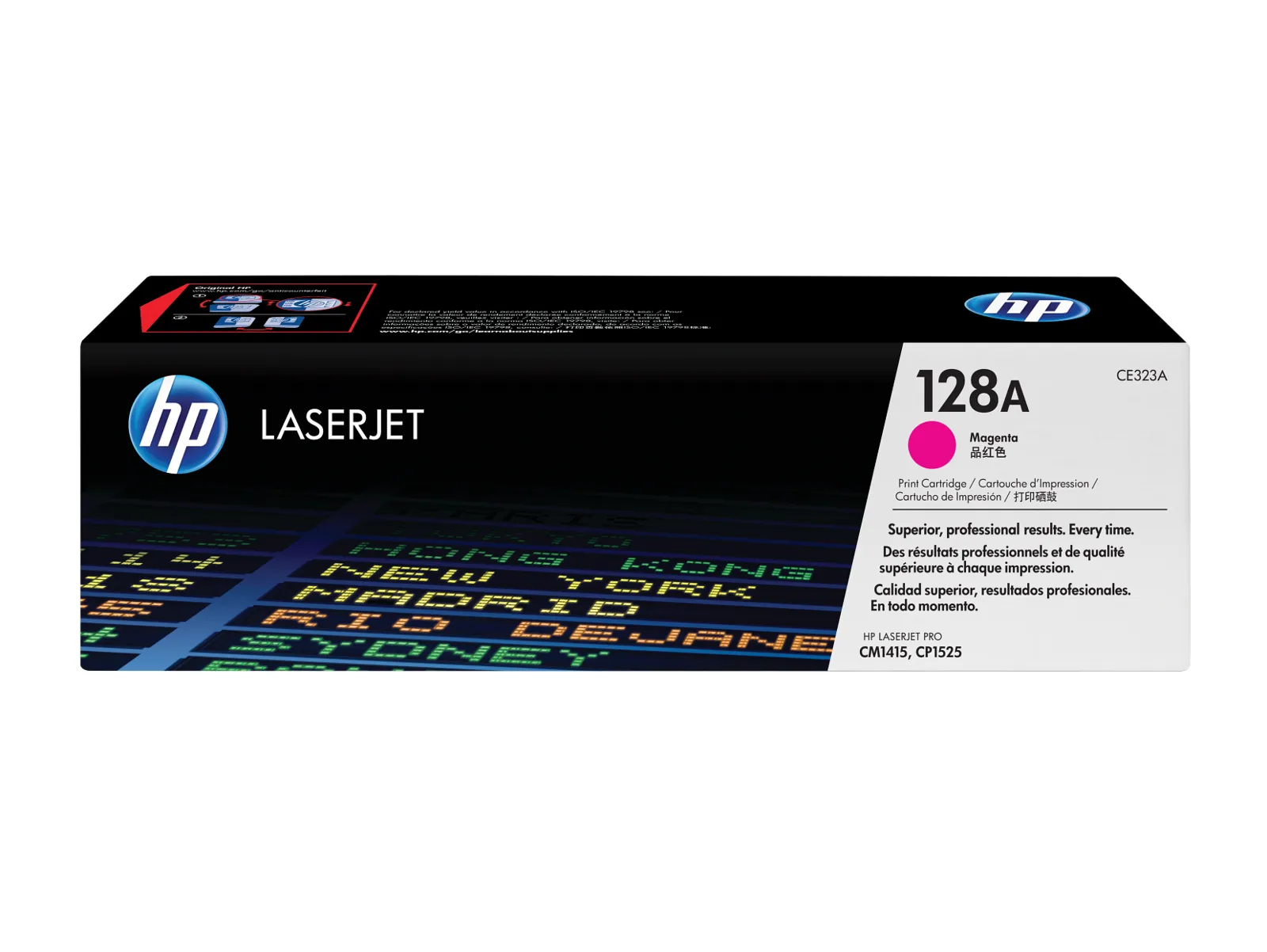 HP 128A Magenta Original LaserJet Toner Cartridge, front view