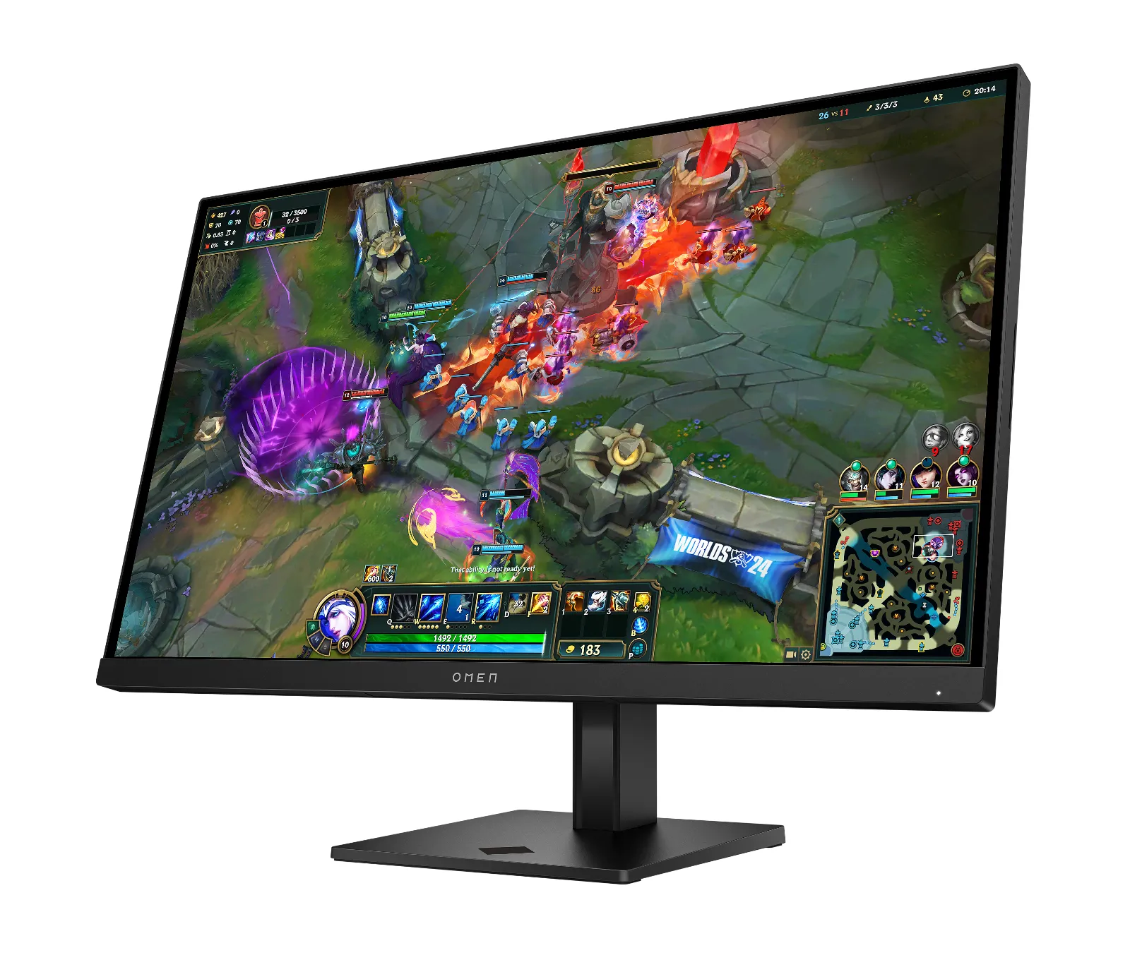 OMEN 27 inch QHD 280Hz Gaming Monitor - OMEN 27qs G2, left side view