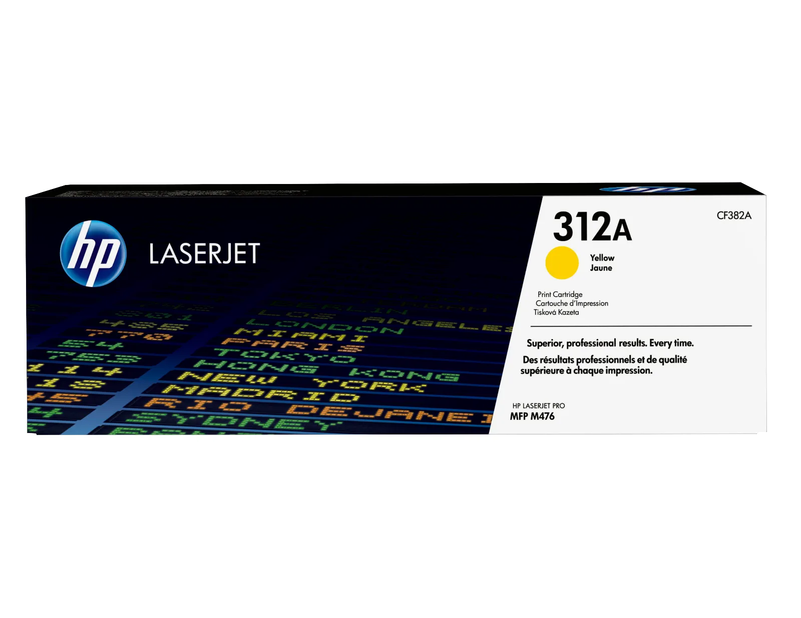 HP 312A Yellow LaserJet Toner Cartridge, front view