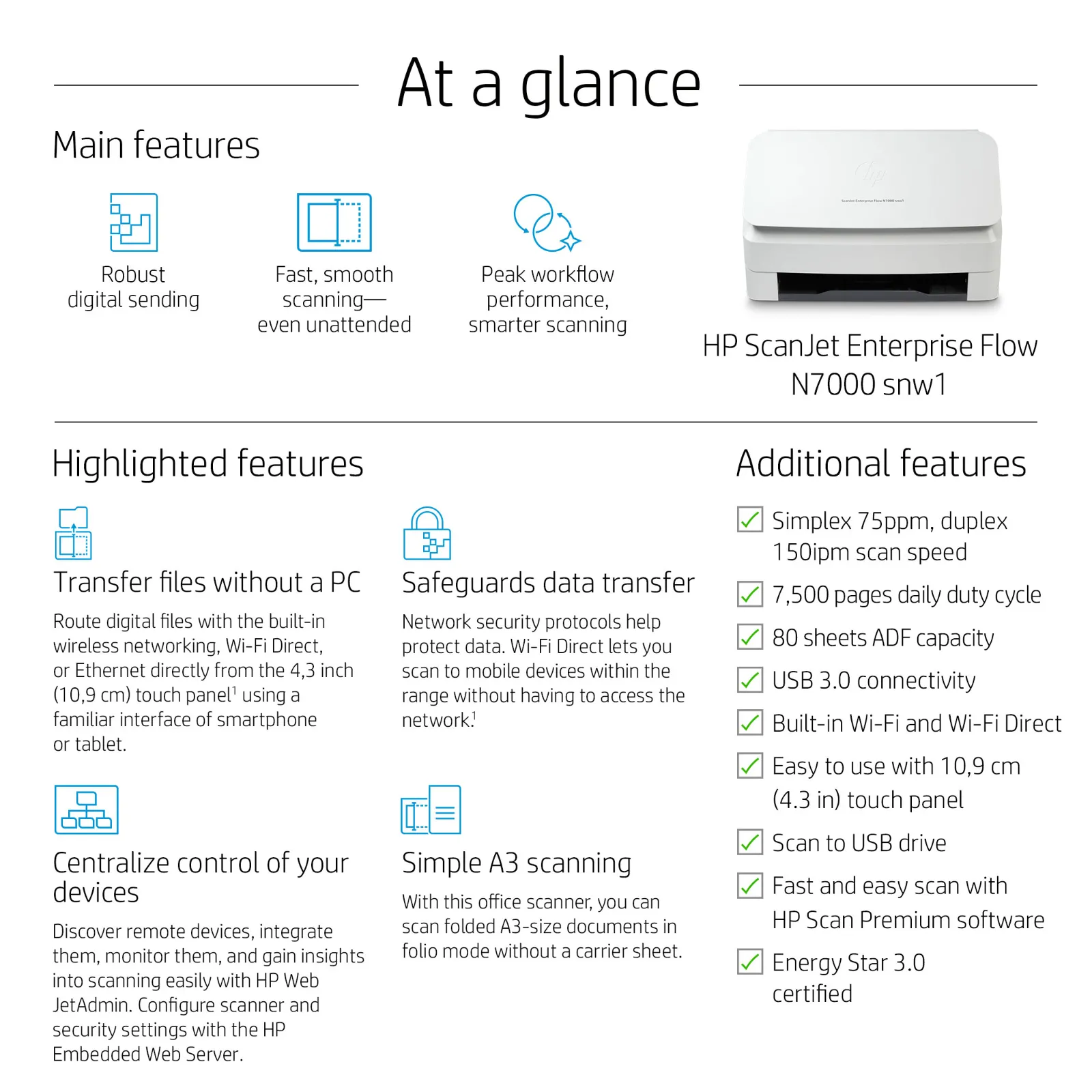 HP ScanJet Enterprise Flow N7000 snw1