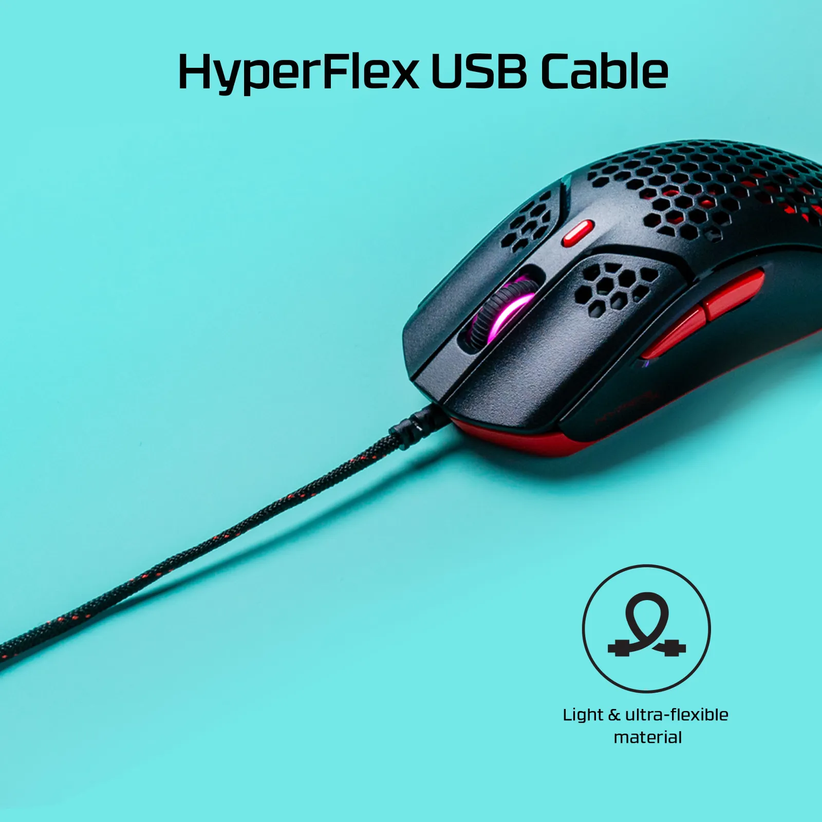 HyperX Pulsefire Haste - Gaming (Black-Red) (HMSH1-A-RD/G) mouse