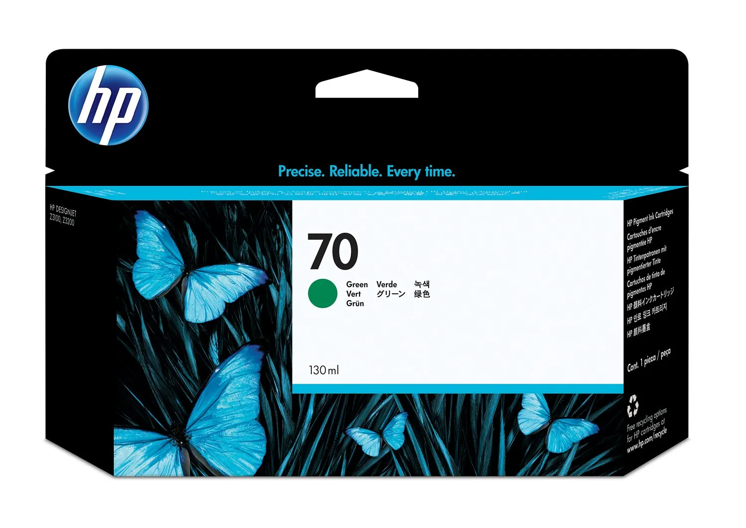 HP 70 130-ml Green DesignJet Ink Cartridge print head