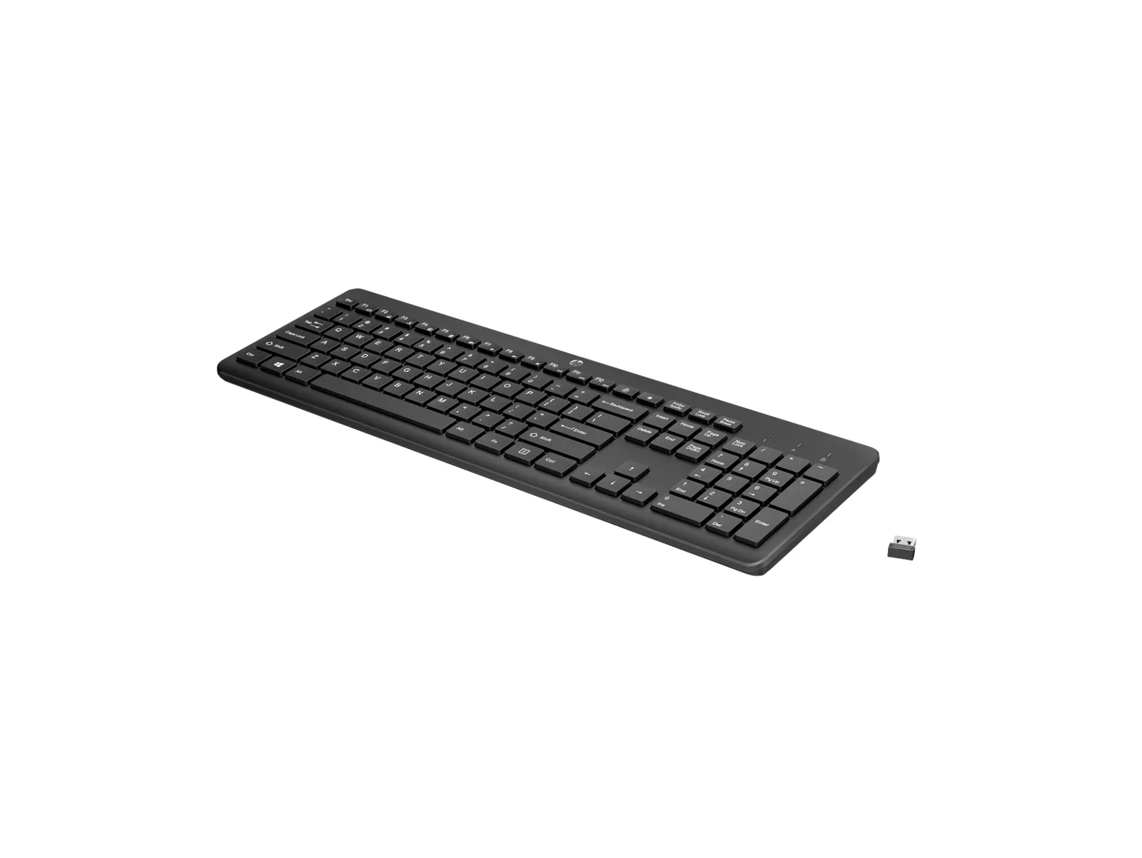 HP 230 Wireless Keyboard, left side view