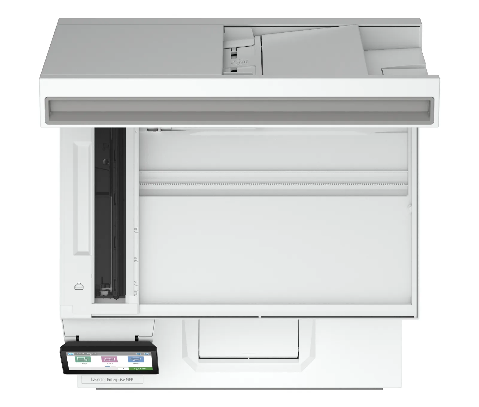HP LaserJet Enterprise MFP 5601dn Printer, top view