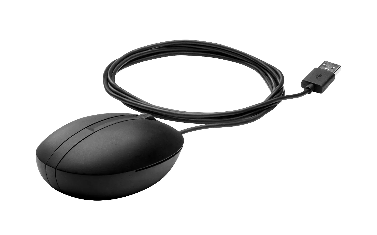 HP Wired Desktop 320M Mouse, left side view