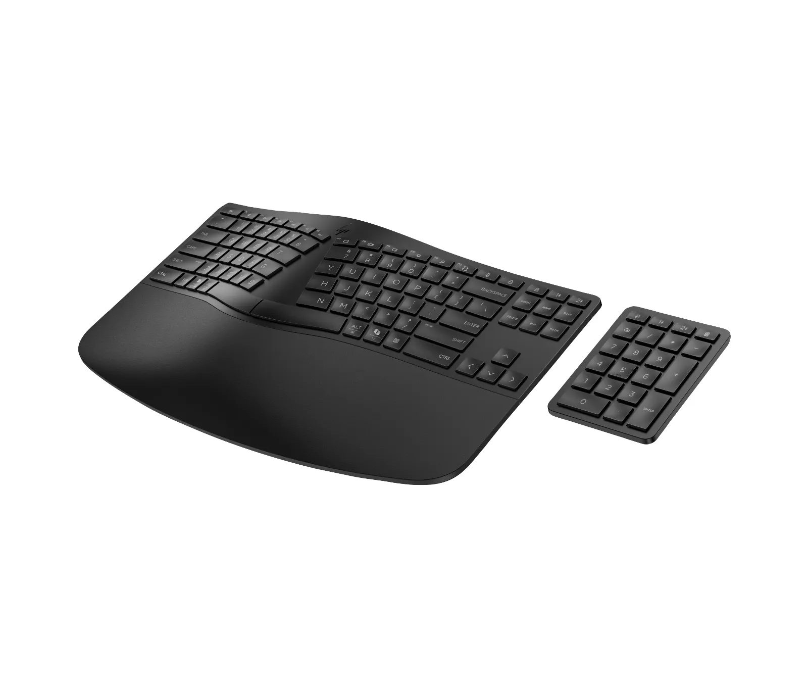 HP 960 Ergonomic Wireless Keyboard, left side view
