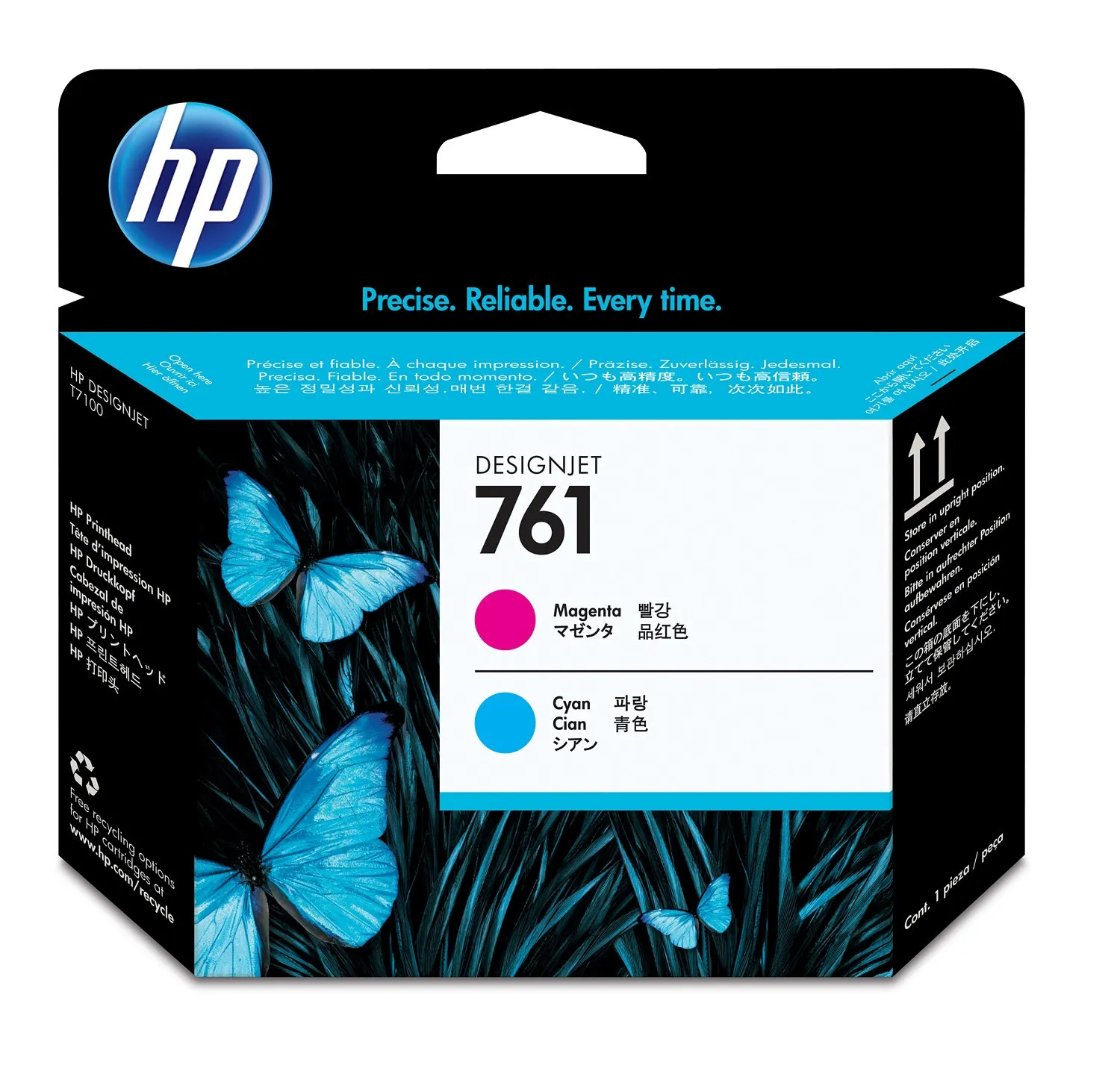 HP 761 Magenta/Cyan DesignJet Printhead print head