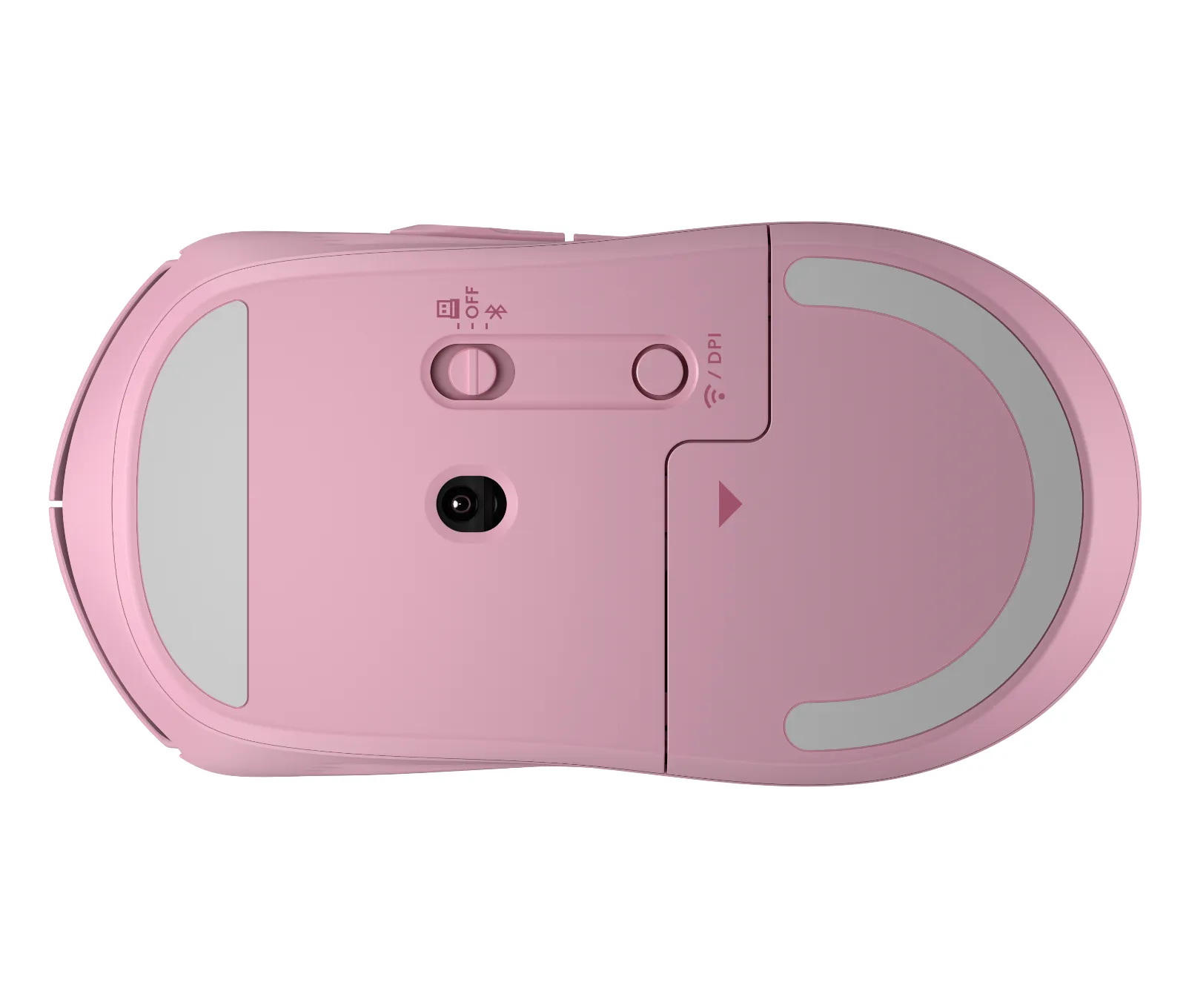HP 400 Quiet Wireless Mouse, underside view