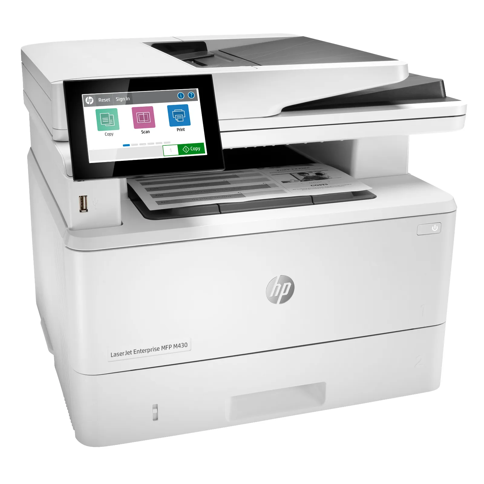 HP LaserJet Enterprise MFP M430f, right side view
