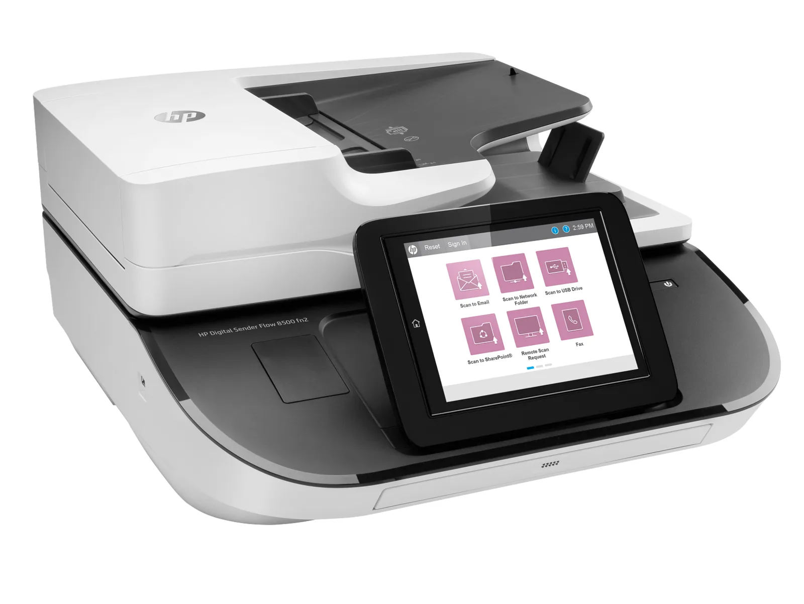 HP Digital Sender Flow 8500 fn2 Document Capture Workstation, right side view