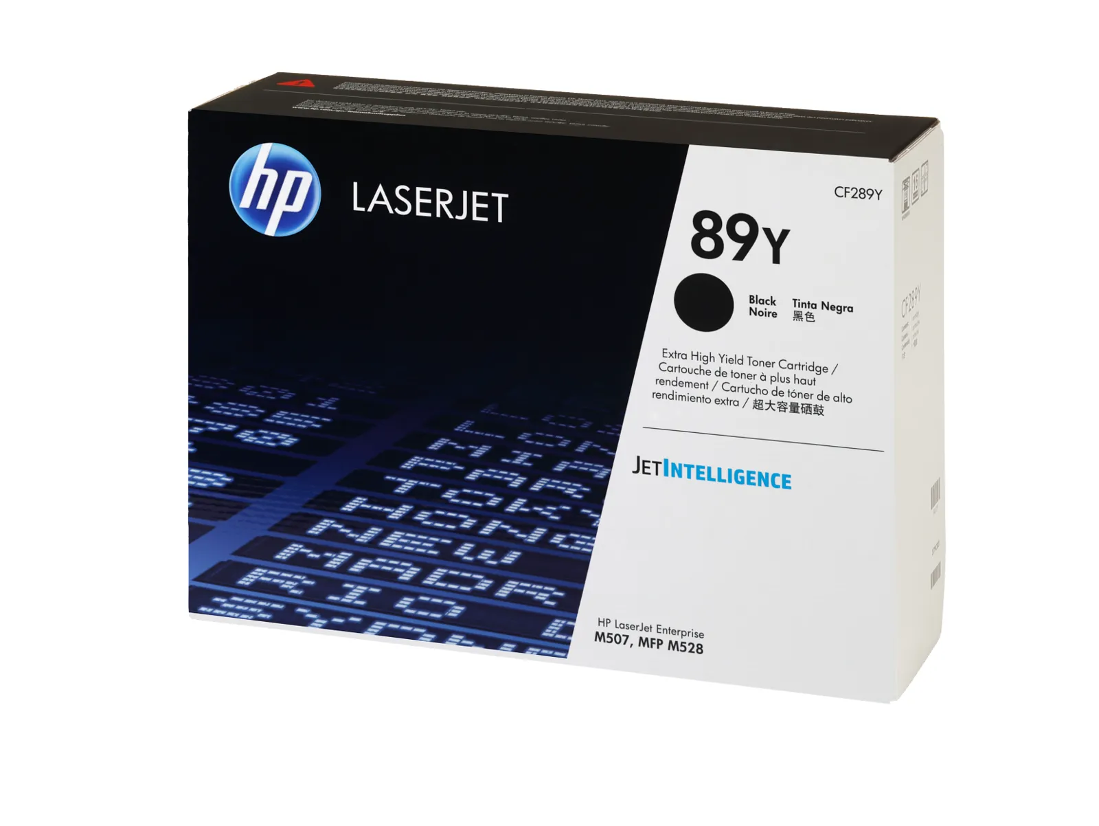HP 89Y Extra High Yield Black Original LaserJet Toner Cartridge, left side view