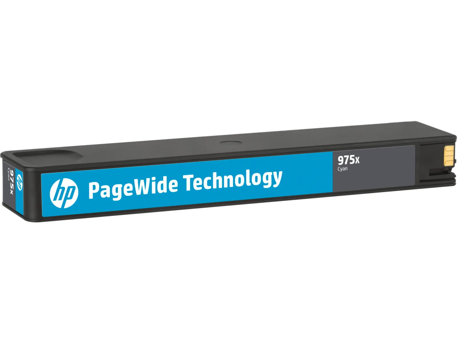 HP 975X High Yield Cyan Original PageWide Cartridge, right side view