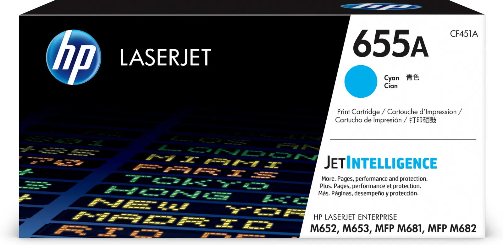 HP 655A Cyan Original LaserJet toner cartridge