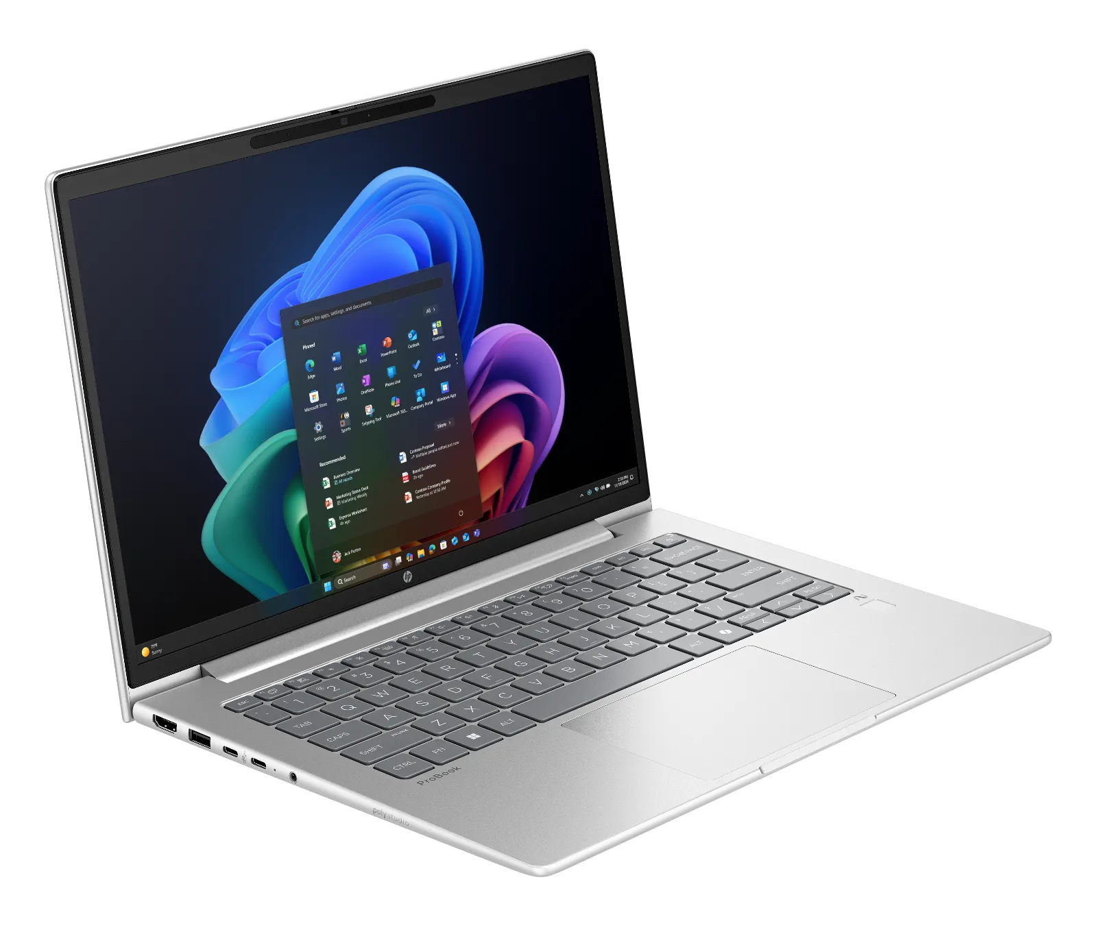 HP ProBook 4 G1q 14 inch Notebook Next Gen AI PC, right side view