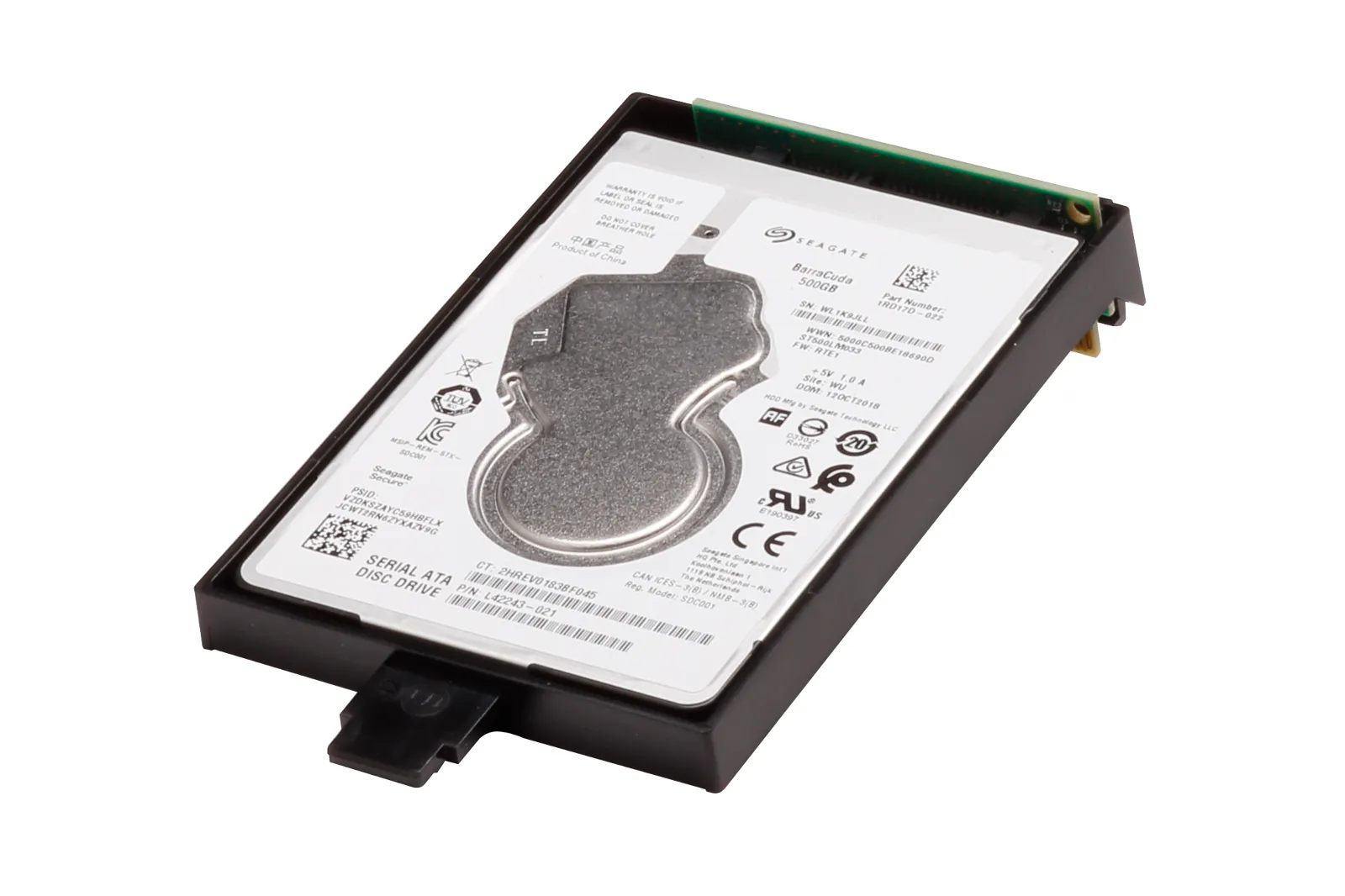 HP High-Performance Secure Hard Disk, left side view