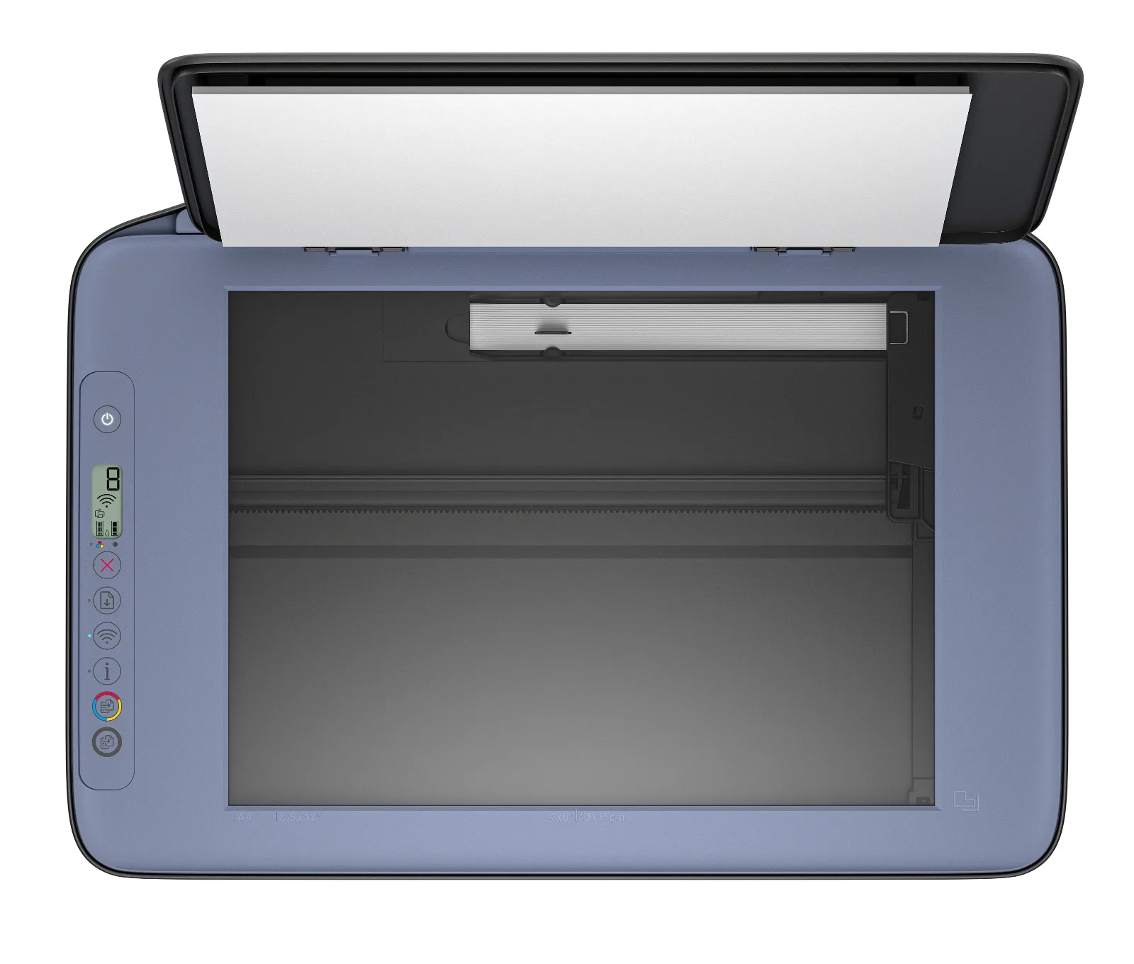 HP DeskJet 2921 All-in-One Printer, top view