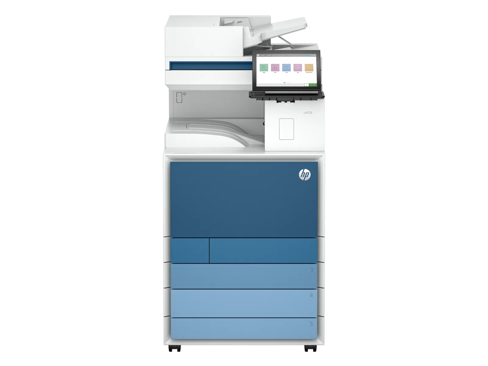 HP Color LaserJet Enterprise Flow MFP 8801z, front view