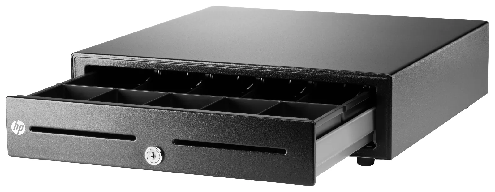 HP Standard Duty Cash Drawer, left side view