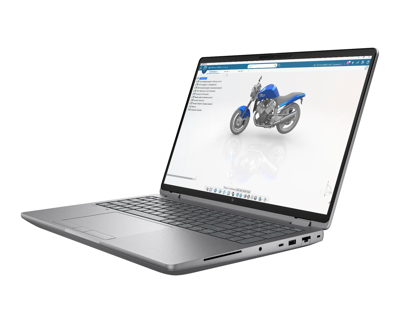 HP ZBook Fury G1i 16 inch Mobile Workstation PC, left side view