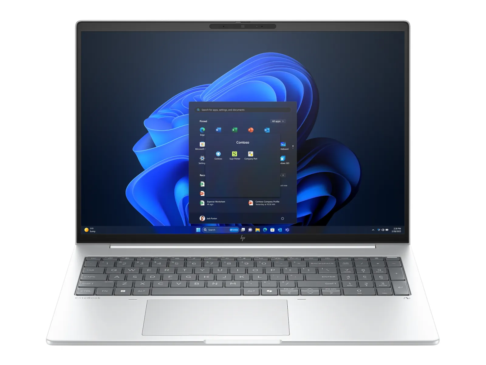 HP EliteBook 8 G1i 16 inch Notebook AI PC, front view