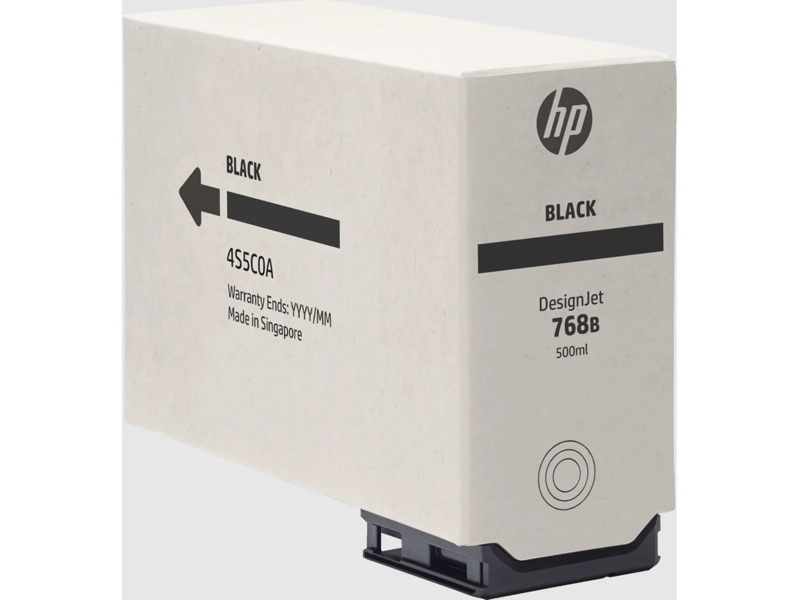 HP 768B 500-ml Black DesignJet Ink Cartridge, right side view