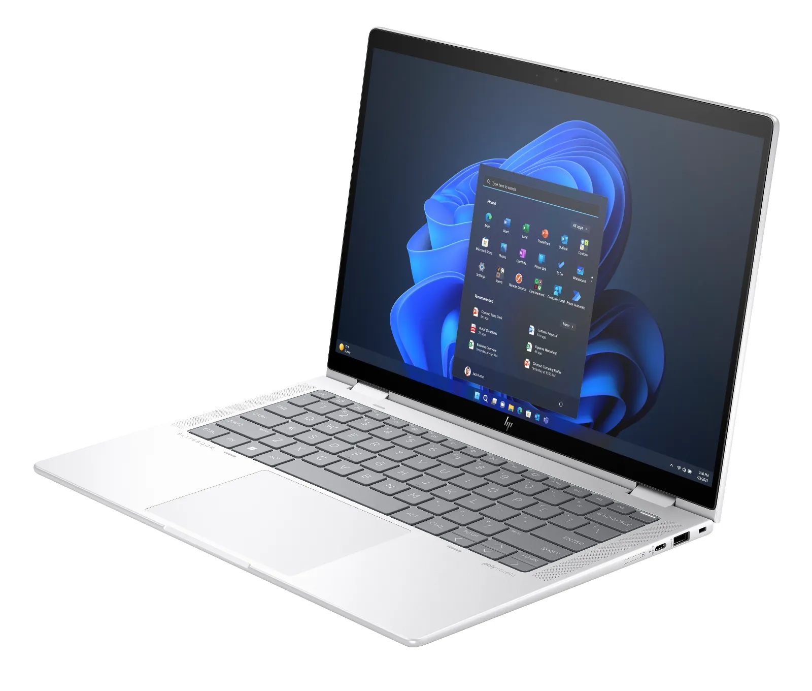 HP Elite x360 1040 14 inch G11 2-in-1 Notebook PC, left side view